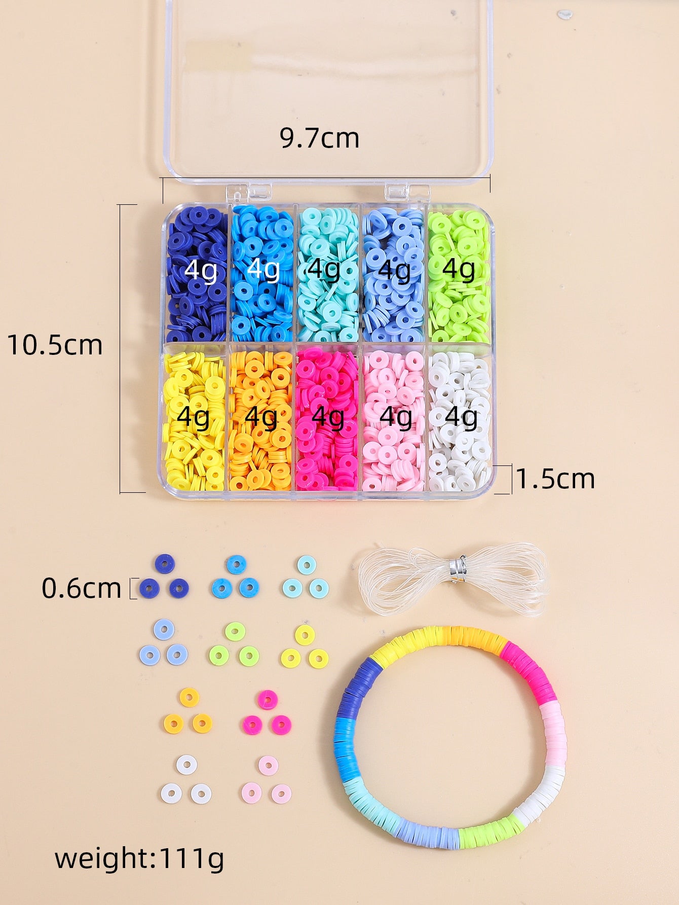 1box Random Color Bead Design DIY Jewelry Accessory Set