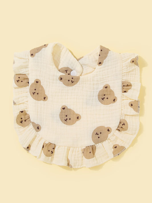 1pc Baby Bear Pattern Bib