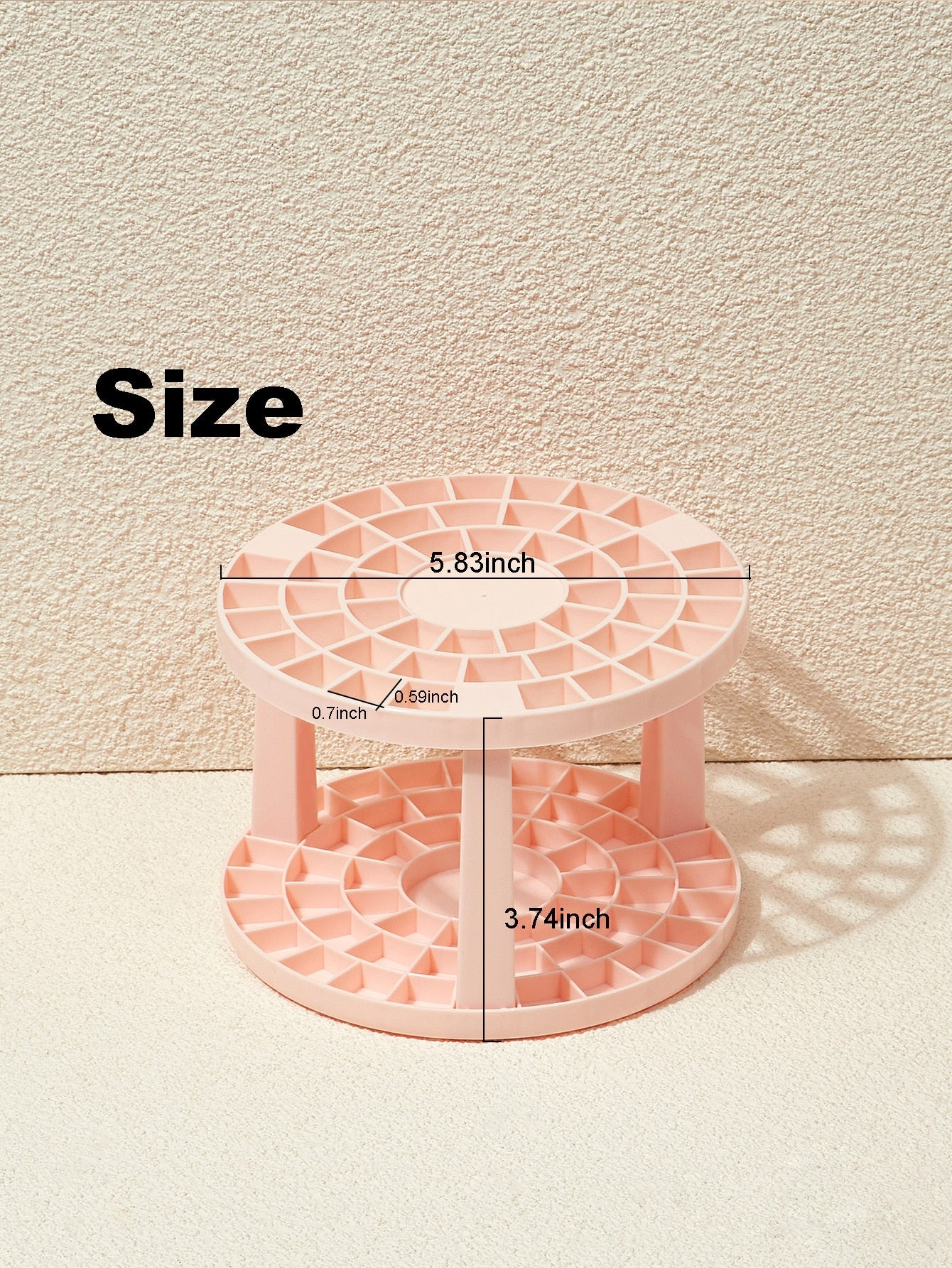 BASIC LIVING Makeup Brush Storage Stand Pink