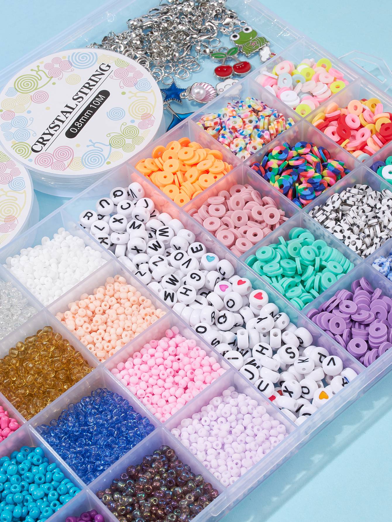 1set Letter Detail Bead DIY Jewelry Accessory