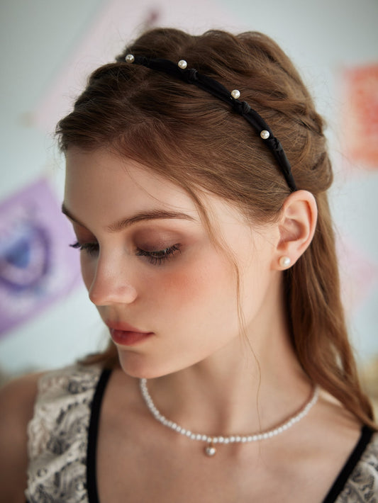 ROMWE Sweetness Retro Faux Pearl Decor Headband