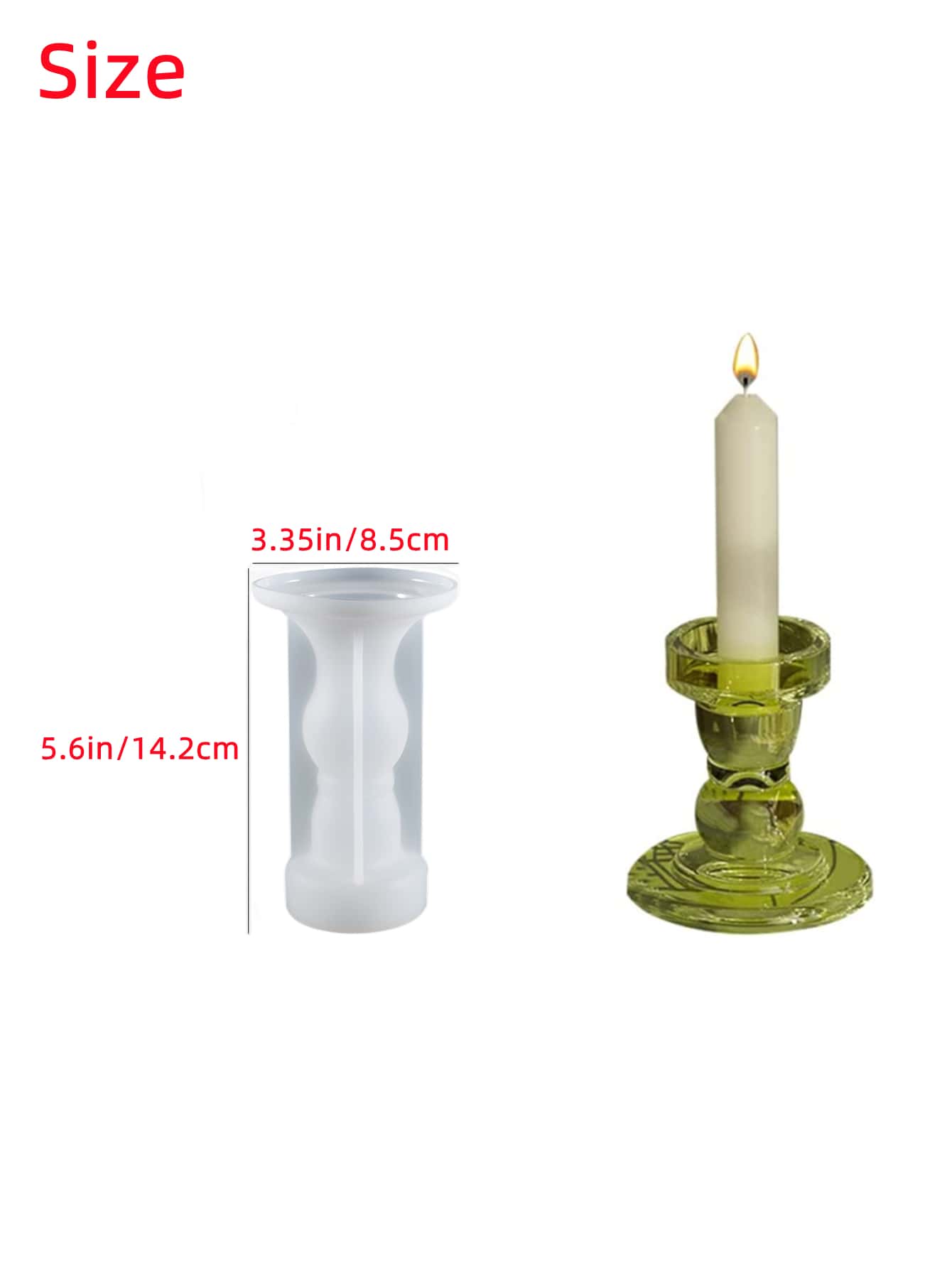 1pc Candle Holder Shaped DIY Silicone Mold