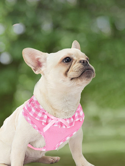 1pc Plaid Print Pet Harness