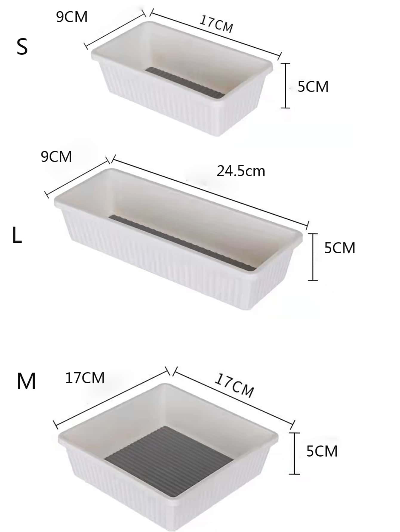 1pc Plain Flatware Storage Box