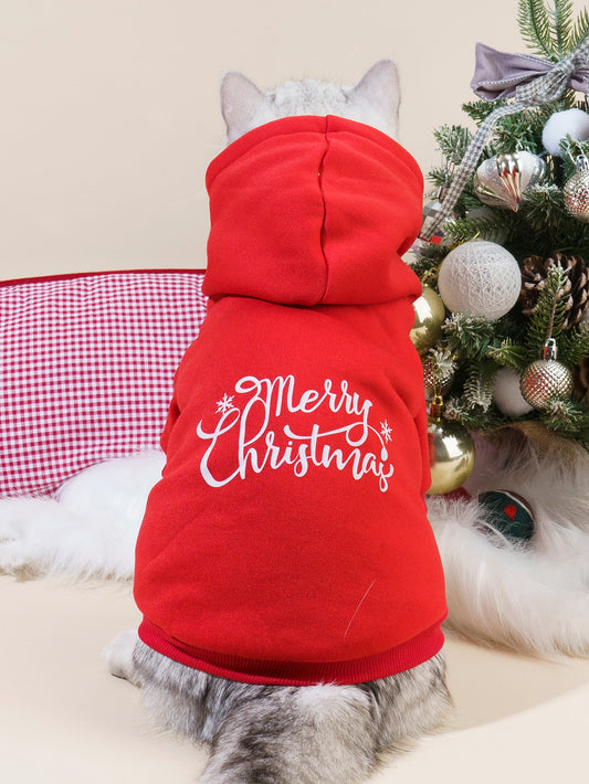 Christmas Letter Graphic Pet Hoodie