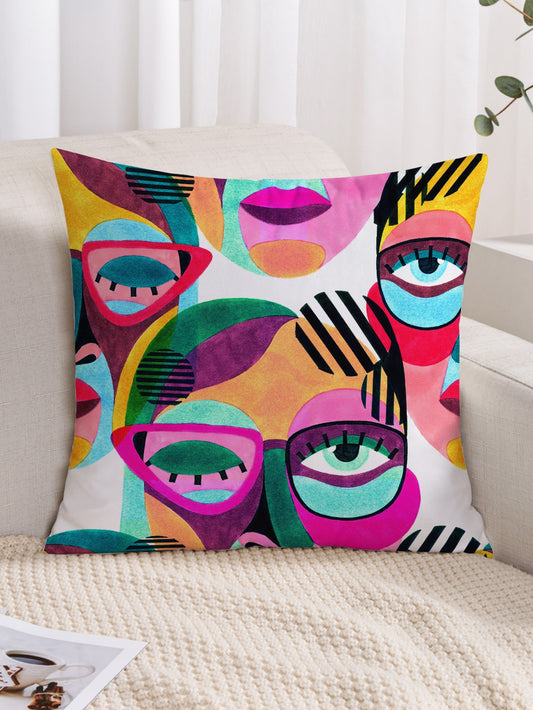 Abstract Figure Graphic Cushion Cover Without Filler