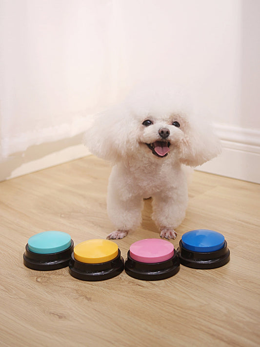 1pc Random Voice Recording Button Design Pet Communication Toy