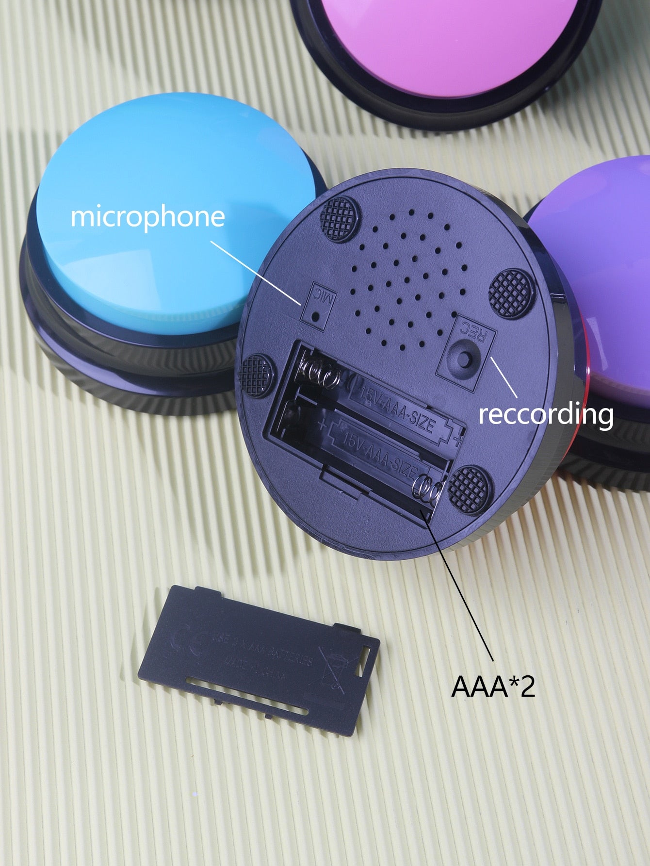 1pc Random Voice Recording Button Design Pet Communication Toy