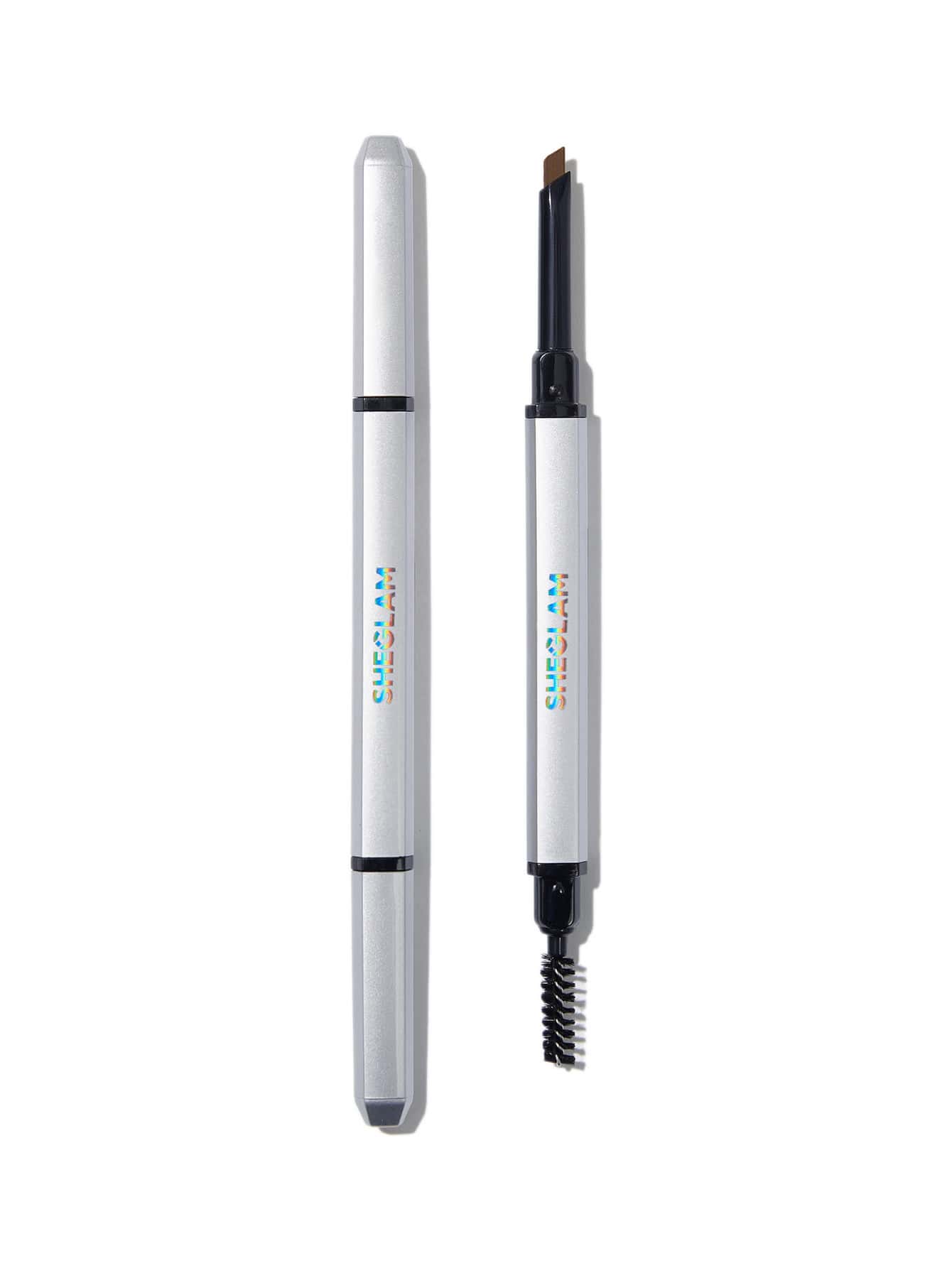 SHEGLAM Dual-Ended Fine Eyebrow Pencil - Coffee  Waterproof  Double Head Eyebrow Pen Long Lasting Smudge-Proof Filling Outlining Triangle Head Eyebrow Makeup
