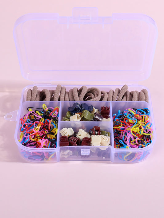 1box Girls Hair Claw Hair Tie Set