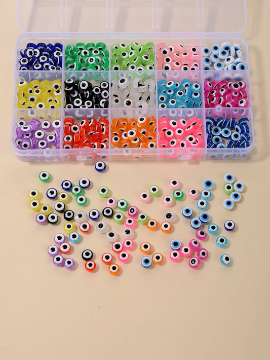 1box Evil Eye Shaped DIY Bead