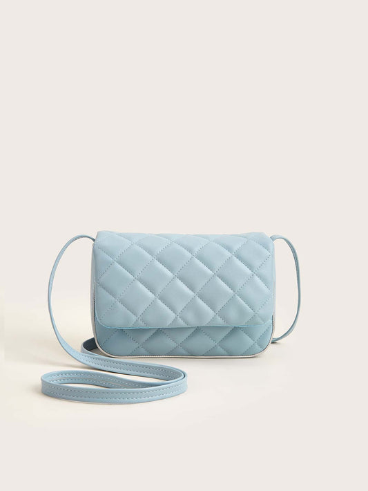 Girls Quilted Flap Square Bag