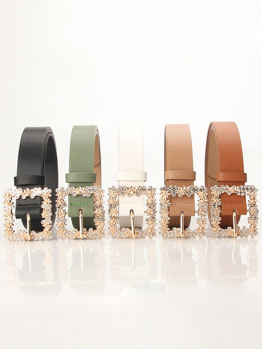 1pc Random Color Rhinestone Decor Belt
