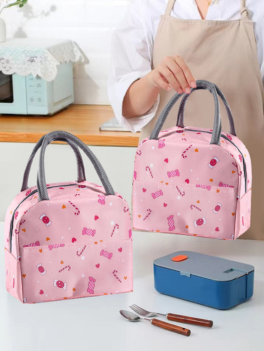 1pc Candy Print Lunch Bag