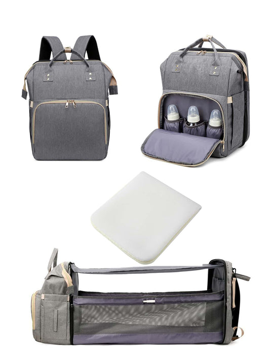 1pc Baby Foldable Bed Design Diaper Bag