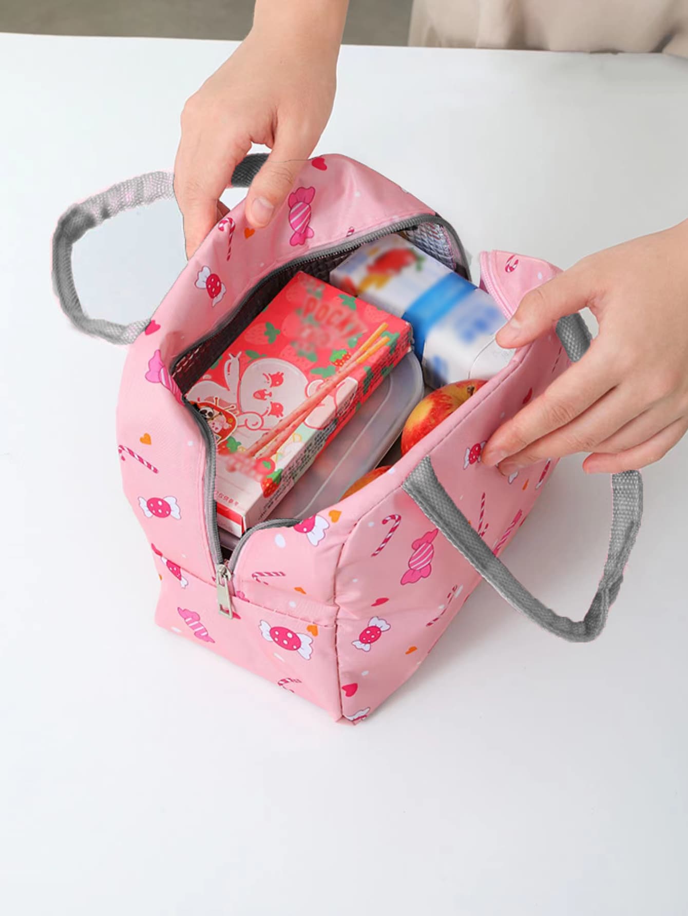 1pc Candy Print Lunch Bag