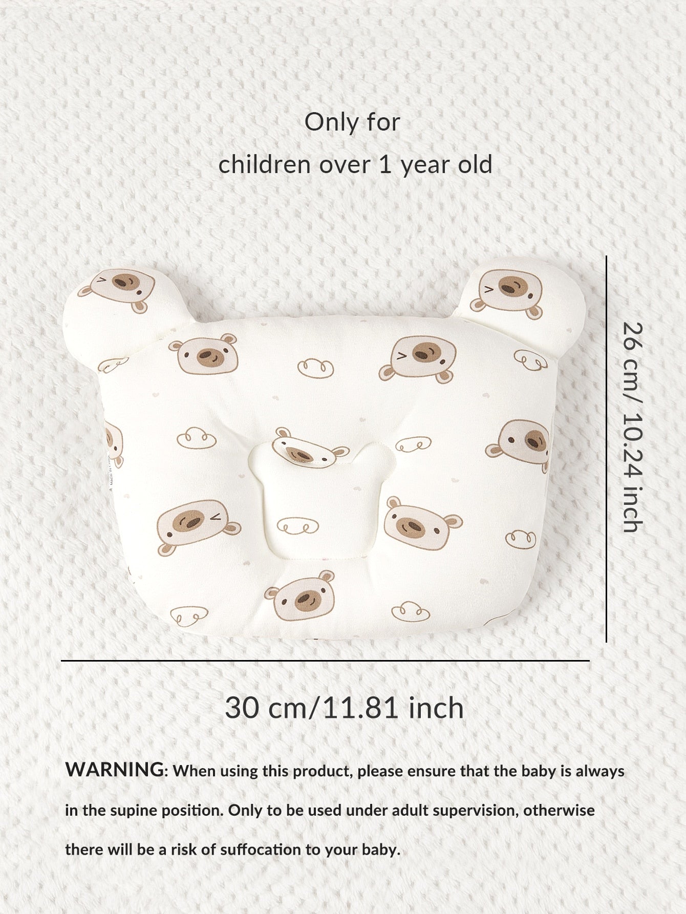 1pc Baby Bear Design Pillow