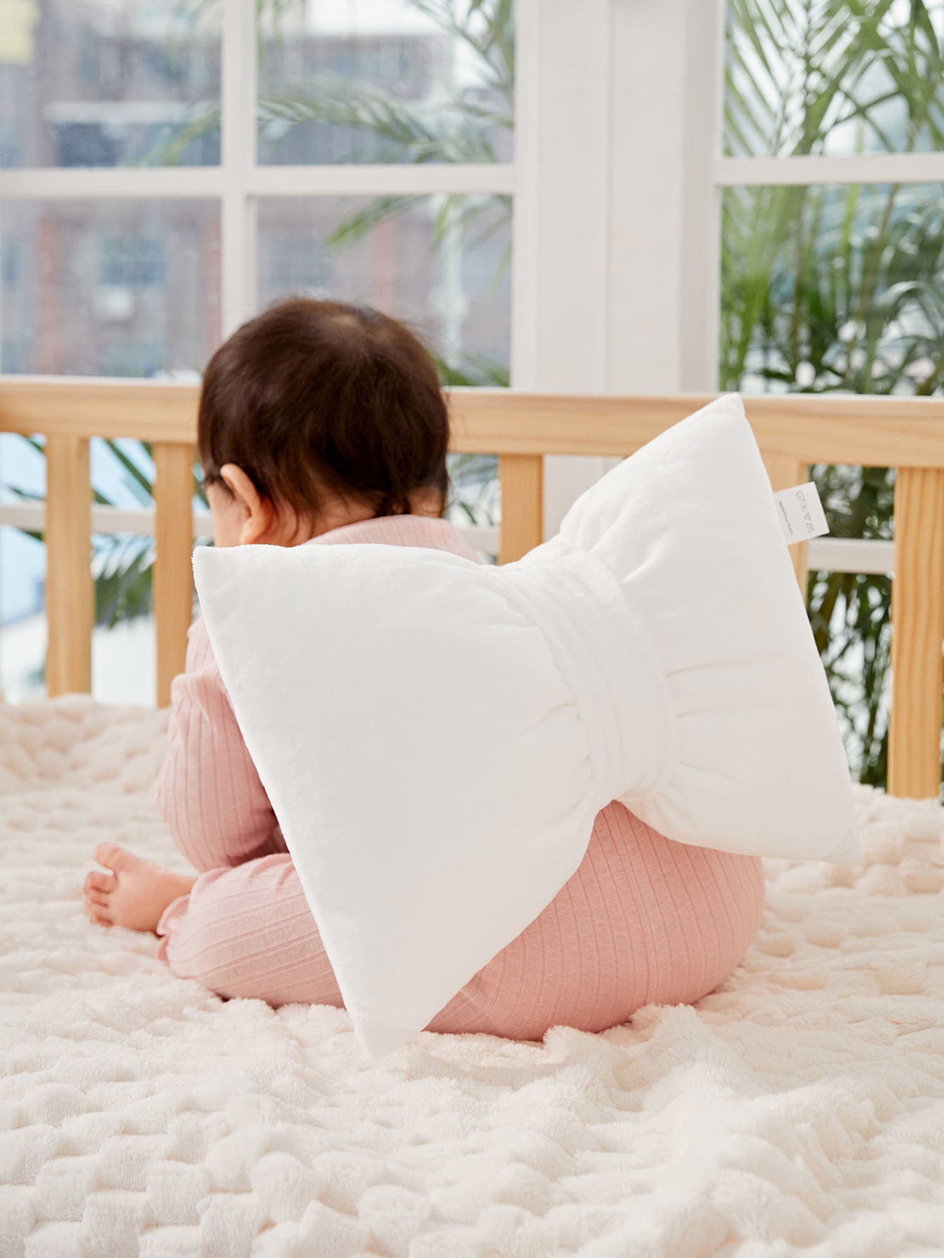 1pc Baby Bow Design Pillow