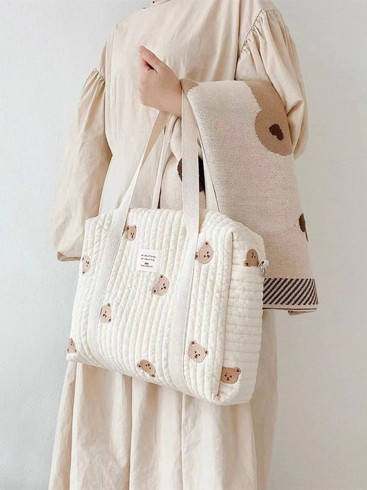 1pc Baby Bear Pattern Diaper Bag