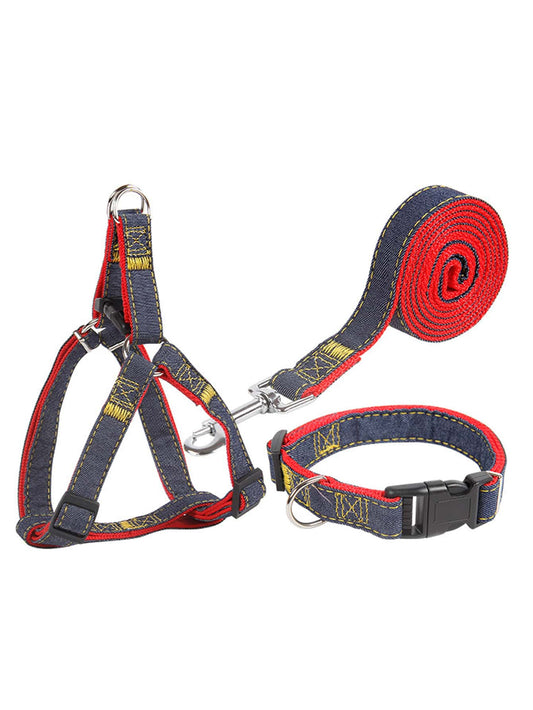 1pc Pet Harness 1pc Leash 1pc Collar