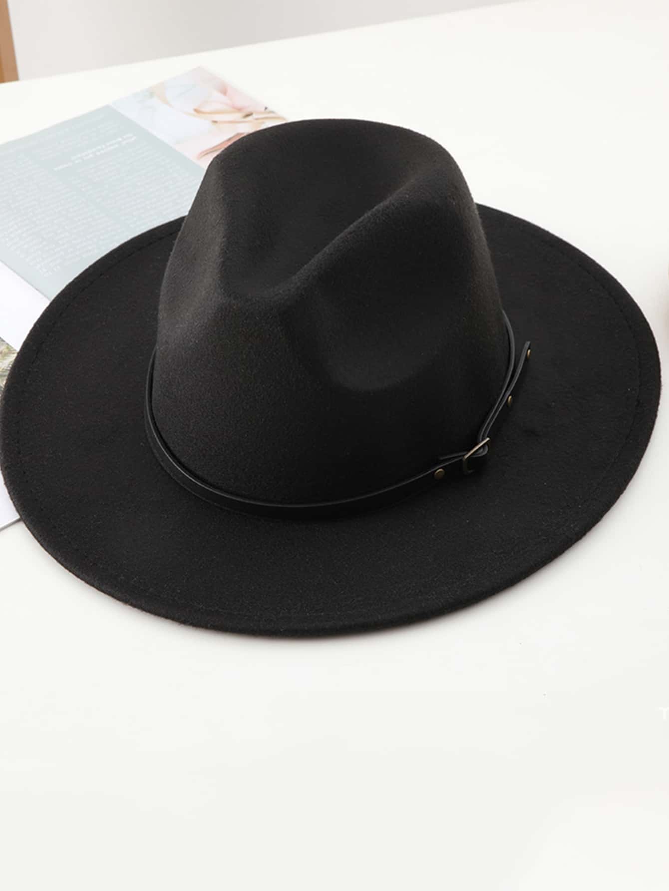 Belt Decor Fedora Hat