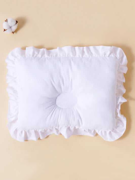 1pc Baby Ruffle Trim Pillow