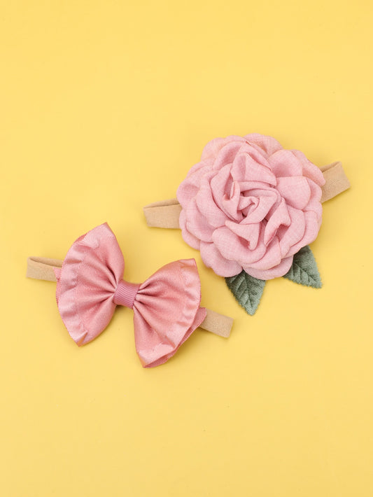 2pcs Baby Flower Bow Decor Hairband