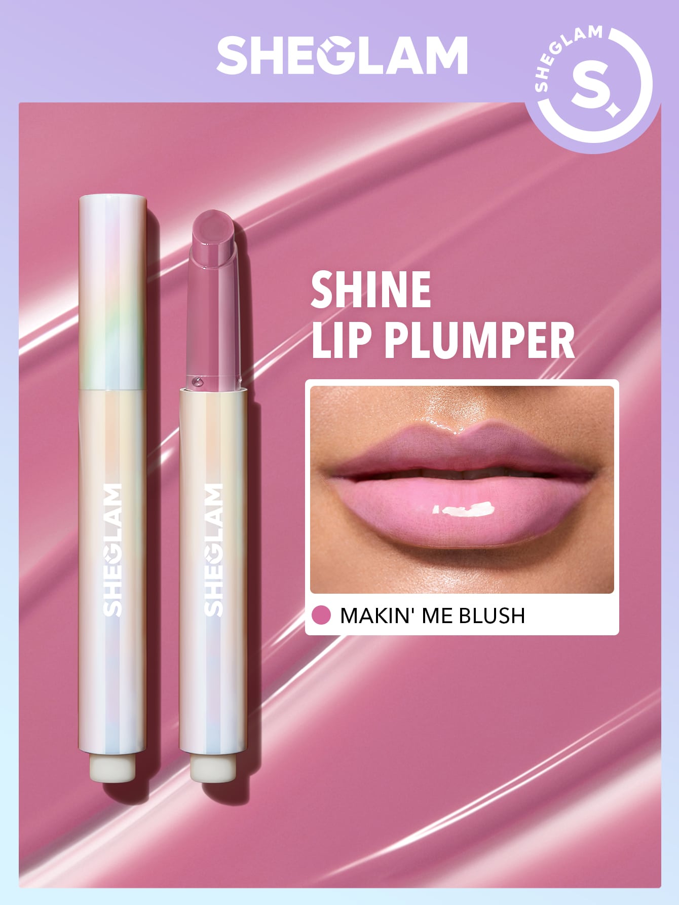 SHEGLAM Pout Perfect Shine Lip Plumper Makin Me Blush