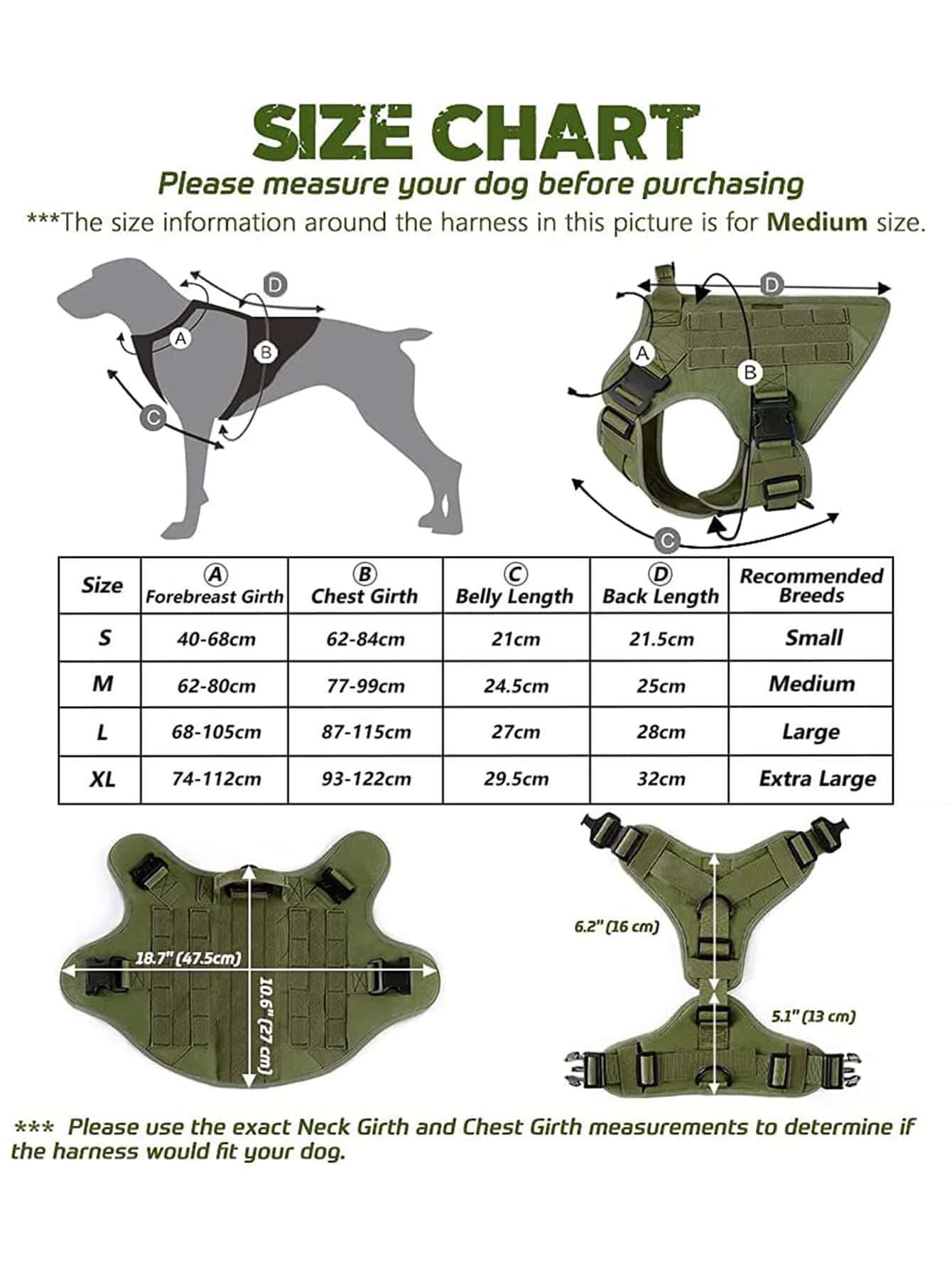 1pc Adjustable Pet Harness