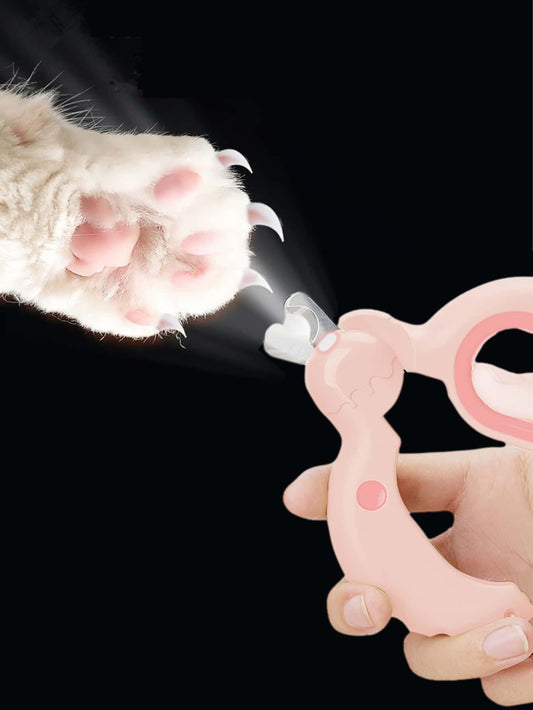 1pc Electric Pet Nail Clipper With LED Light For Dog And Cat For Grooming