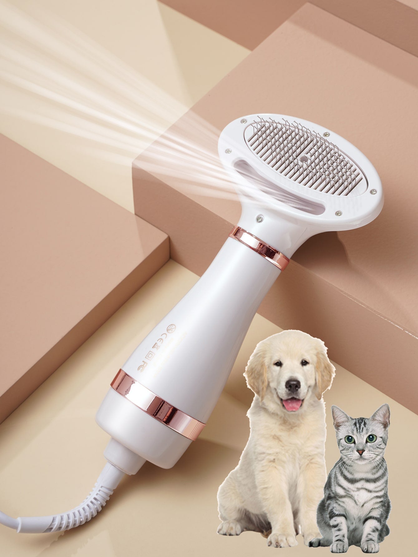 1pc 2 In 1 Pet Grooming Hair Dryer