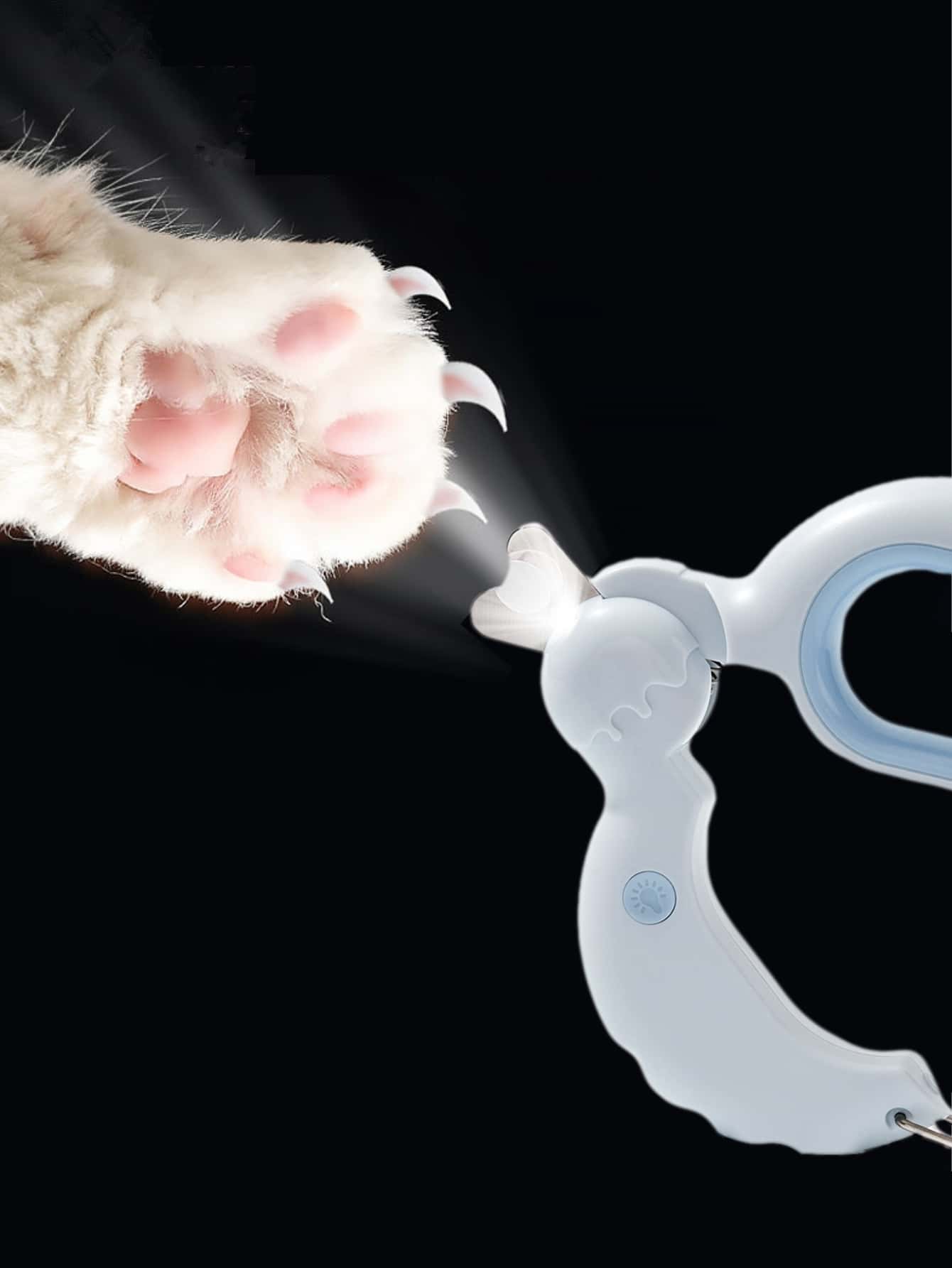 1pc Electric Pet Nail Clipper With LED Light For Dog And Cat For Grooming