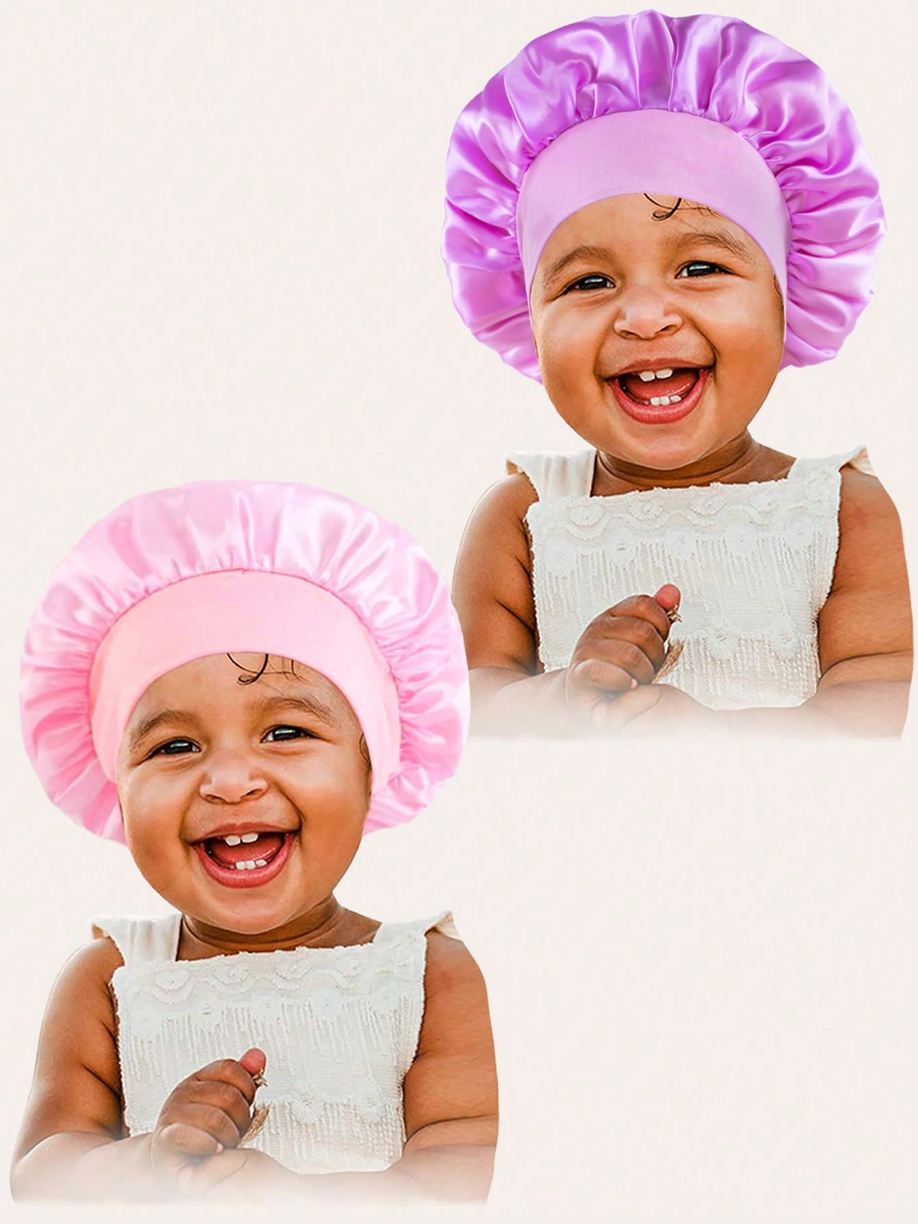 2pcs Girls Fashion Hair Bonnet For Daily Life twins