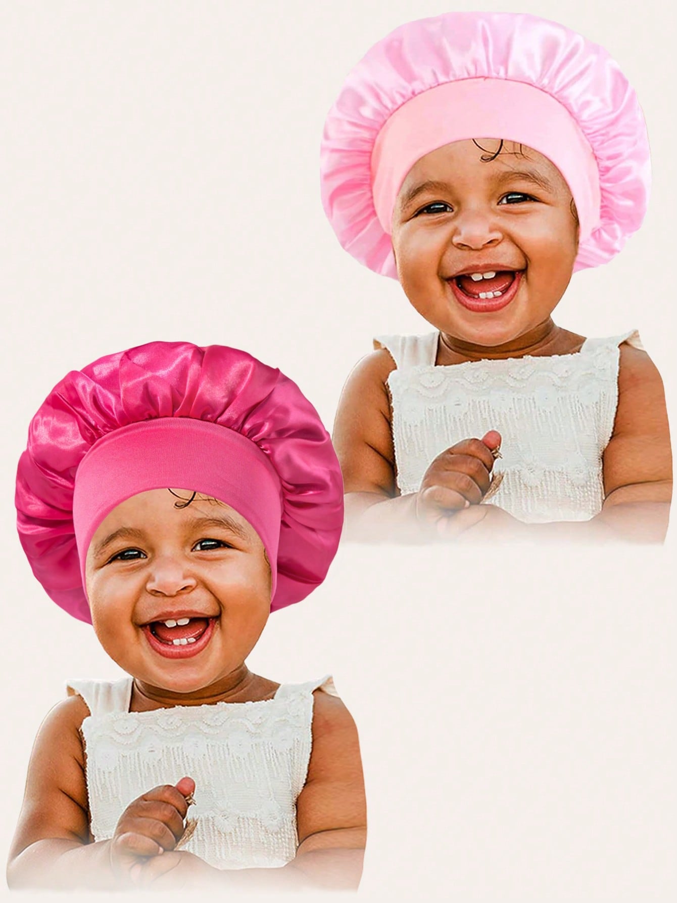 2pcs Girls Fashion Hair Bonnet For Daily Life twins