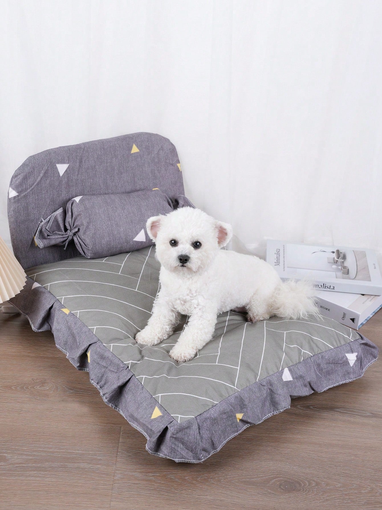 1pc Geometric Pattern Pet Bed For Dog And Cat For Sleeping