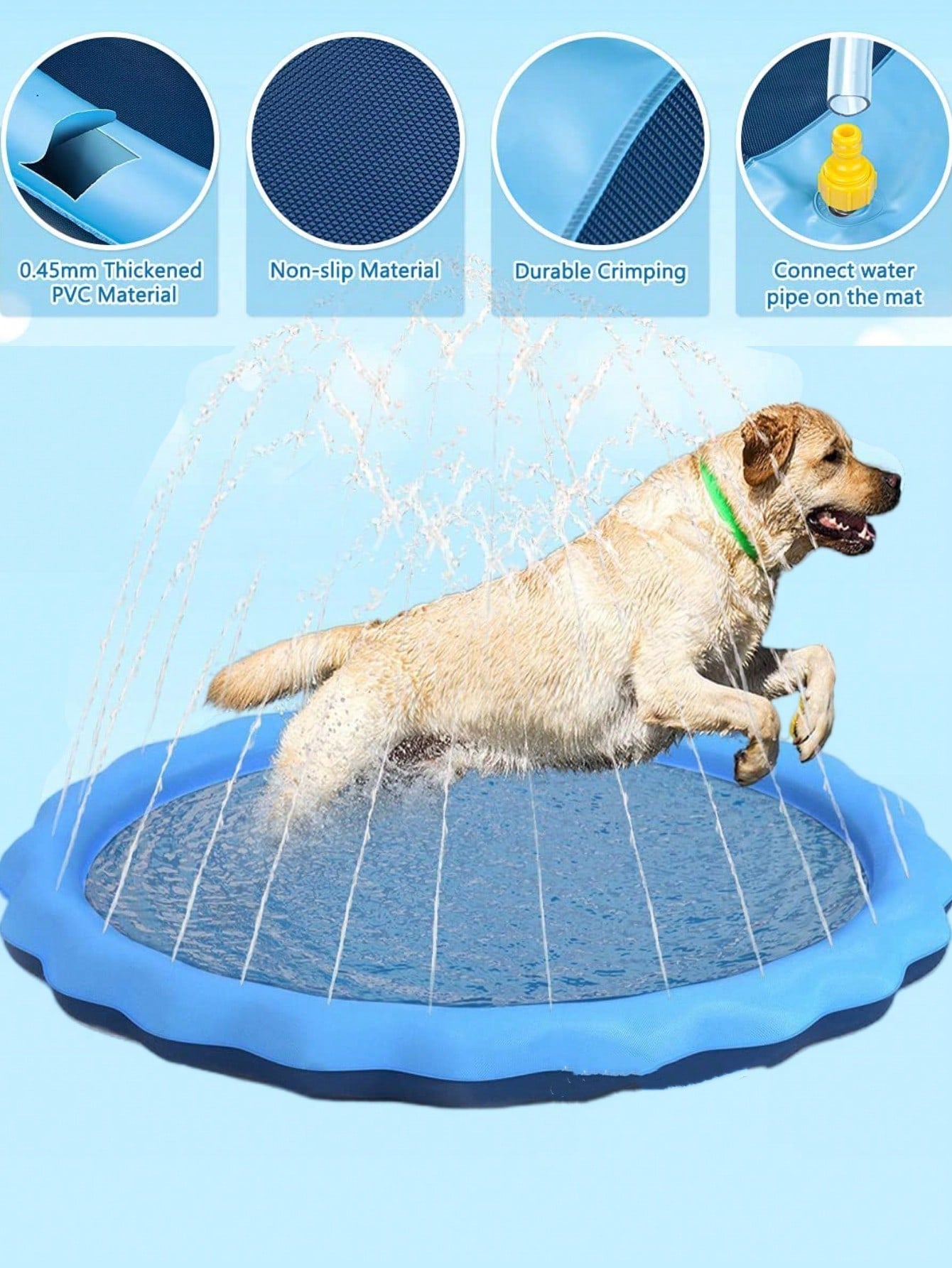 1pc Multi function Pet Fountain For Dog For Summer