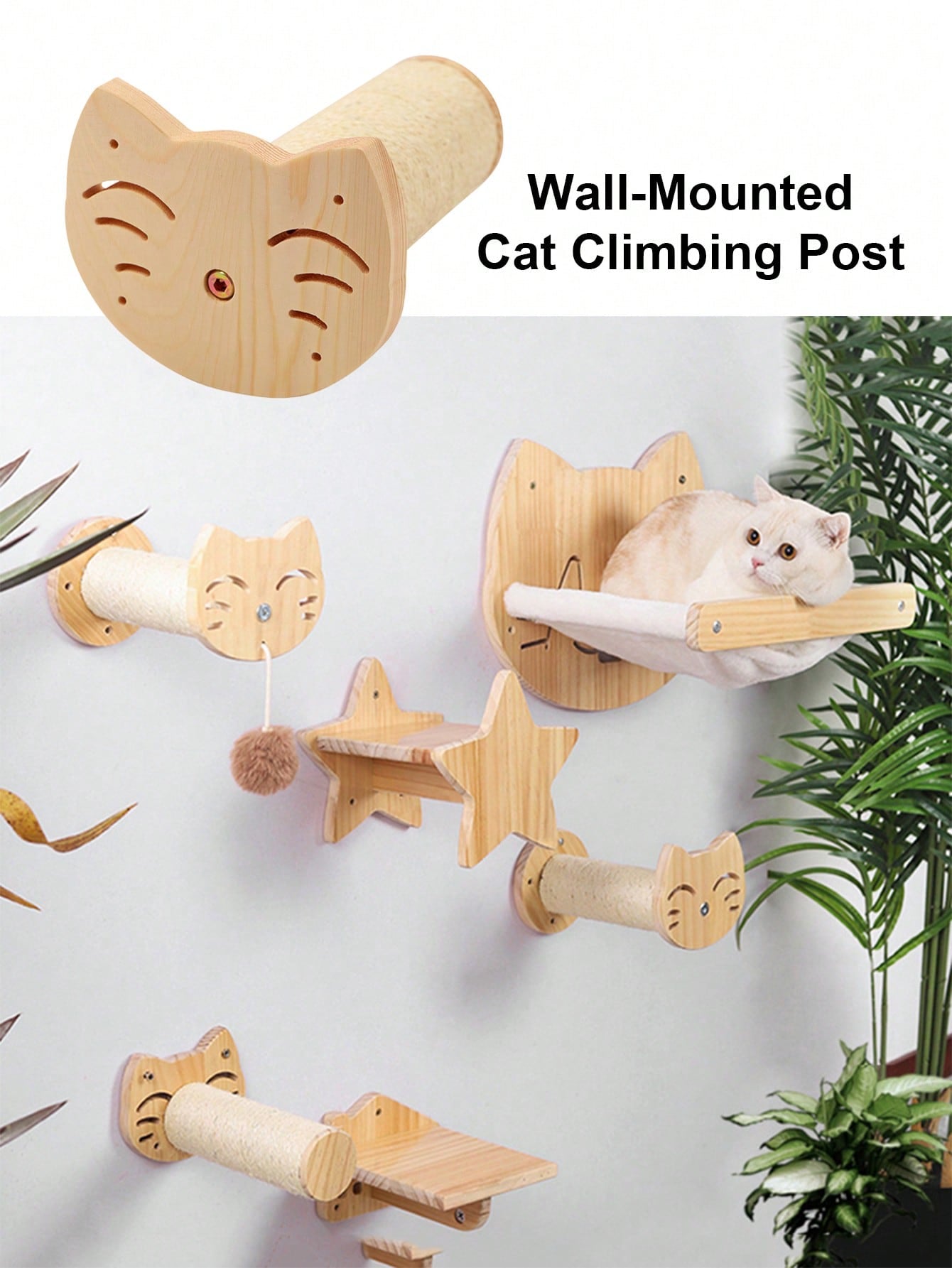 1pc Wooden Cat Decor Cat Climbing Step For Cat For Play