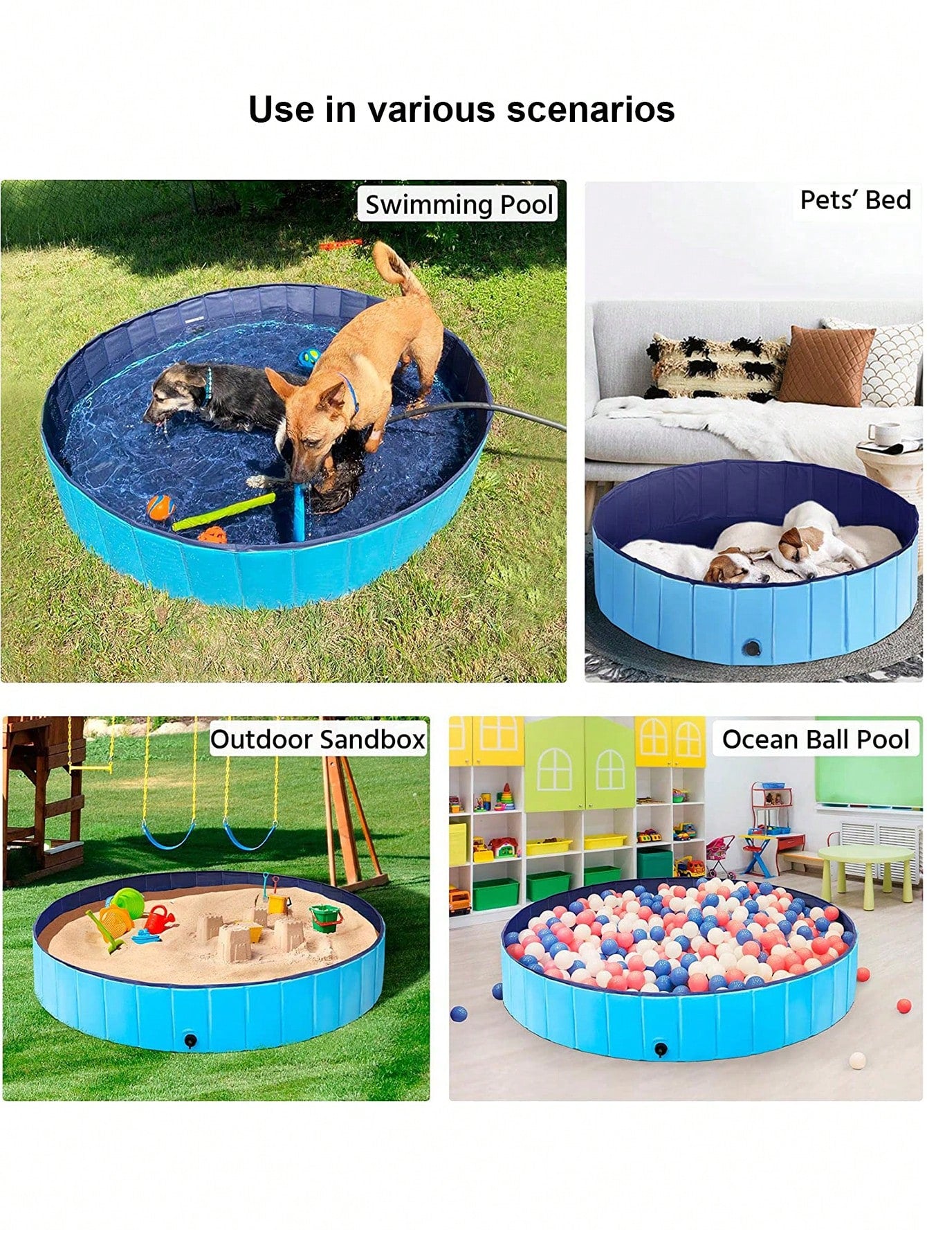 1pc Foldable Pet Bathtub For Dog And Cat For Shower