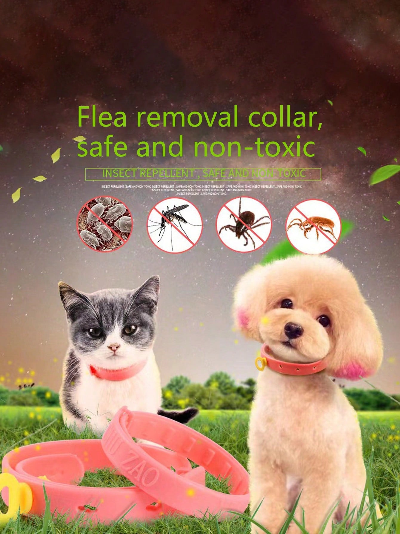 1pc Flea Removal Pet Collar For Dog And Cat For All Season