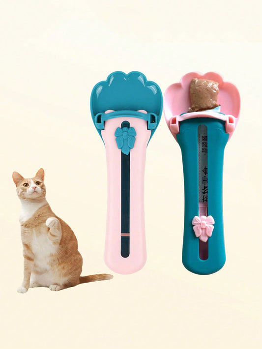 1pc Random Color Cat Strip Spoon Feeder For Cat For Food Feeding