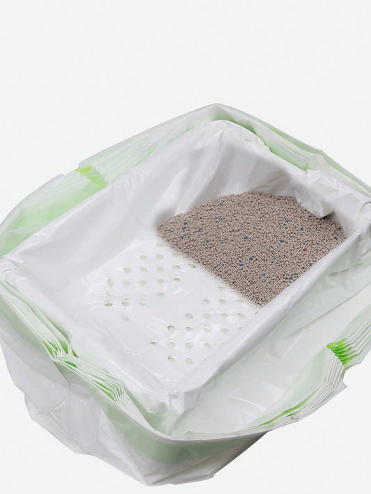 1roll Drawstring Design Cat Litter Filter Bag For Cat For Cleaning