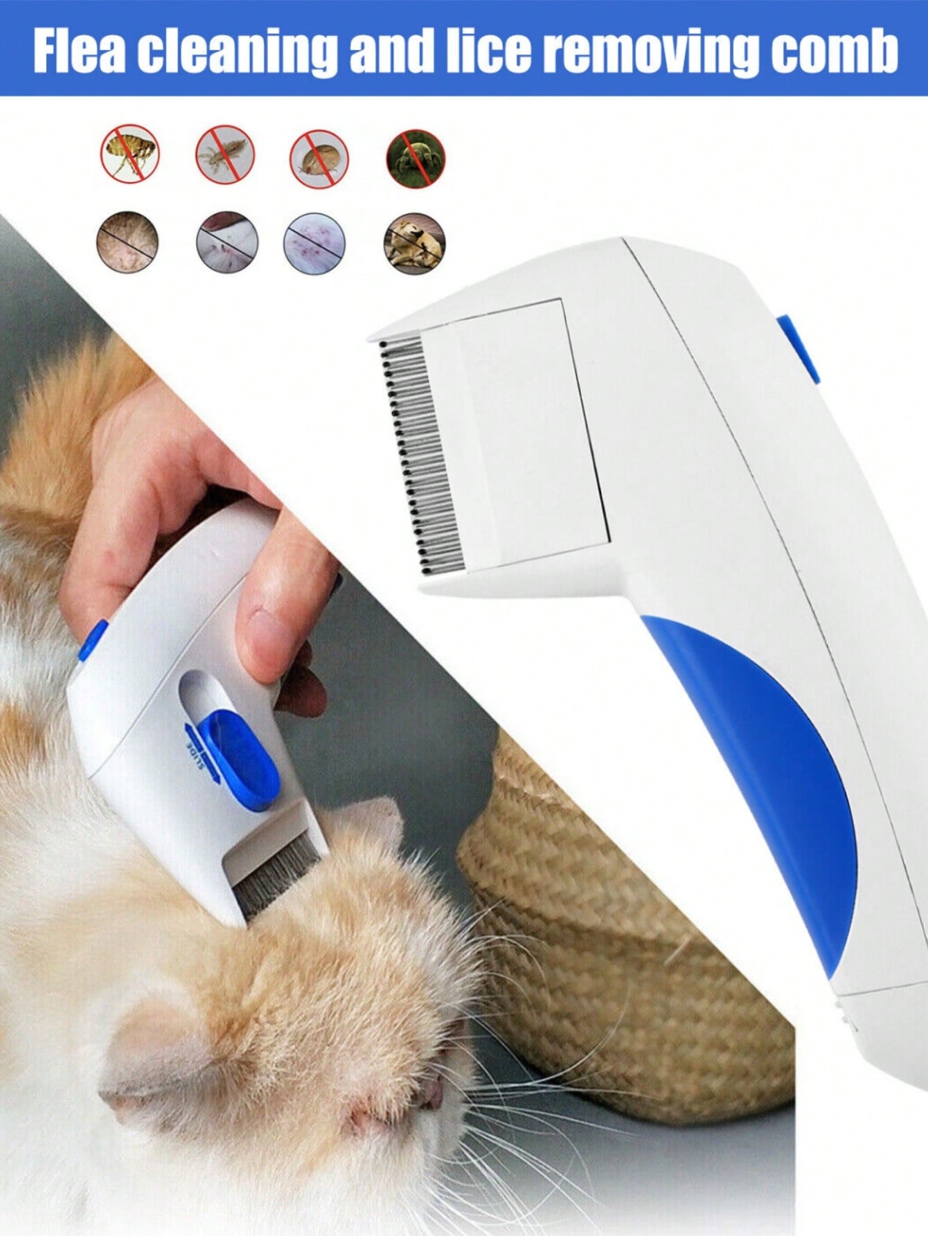 1pc Electric Lice Remover Comb For Flea Cleaning And Lice Removing
