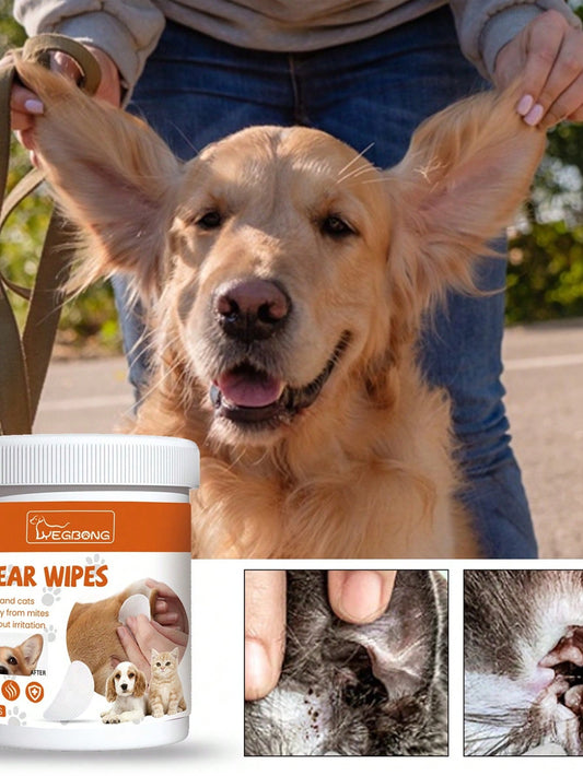 1pc Pet Ear Wipes For Dog And Cat For Ear Stay Away From Mites