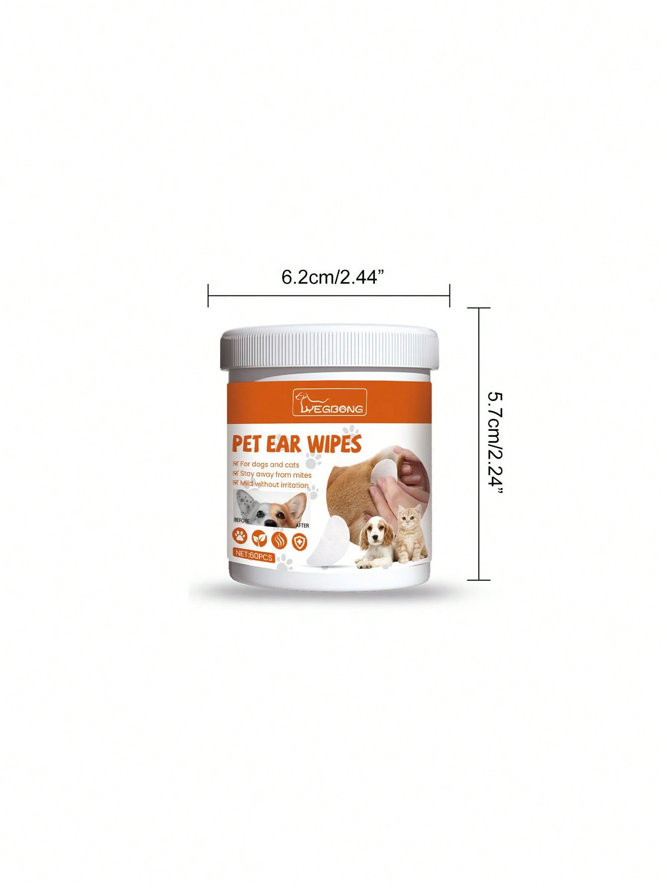 1pc Pet Ear Wipes For Dog And Cat For Ear Stay Away From Mites