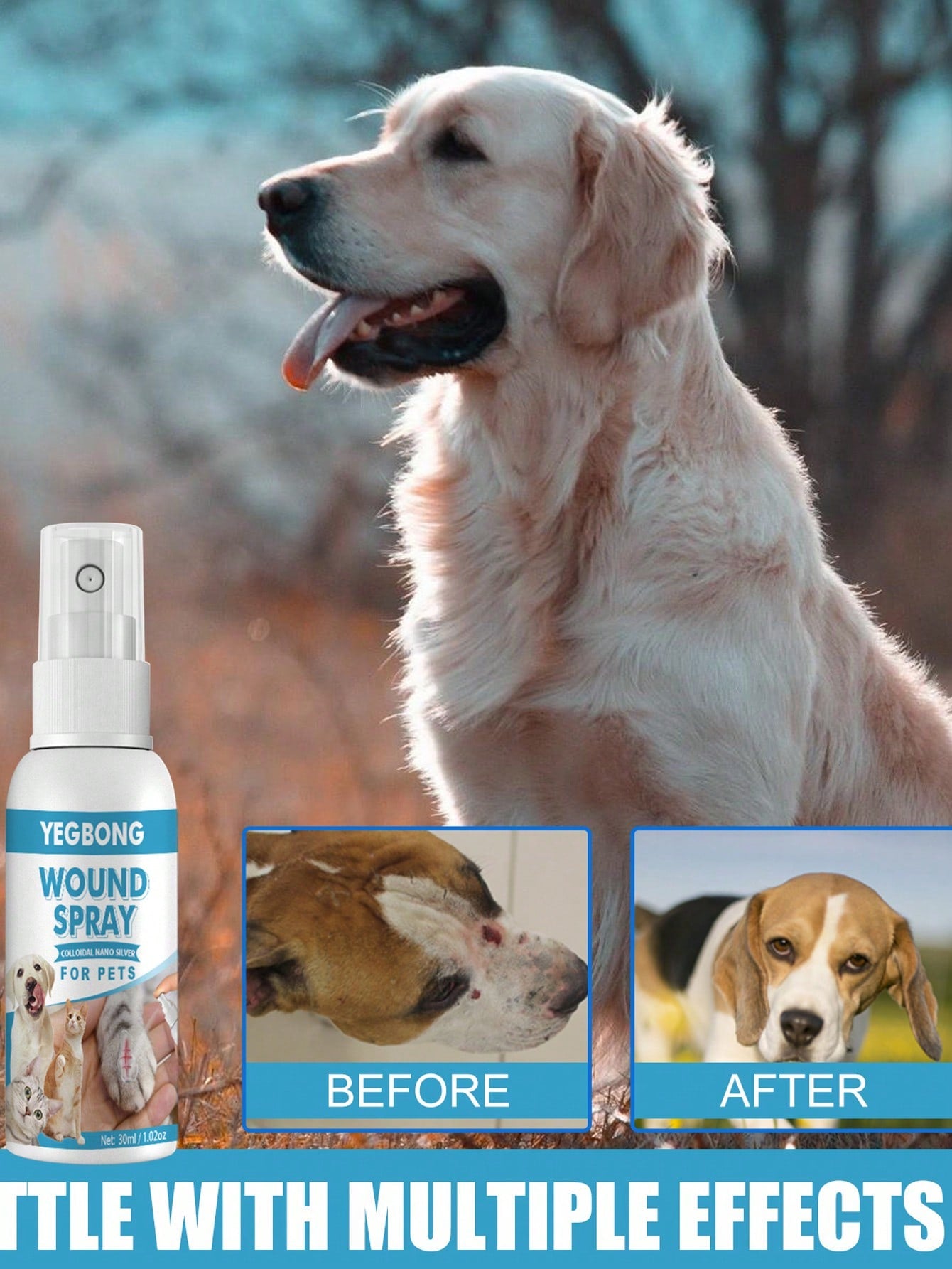 1pc Pet Wound Spray For Dog And Cat For Healthy