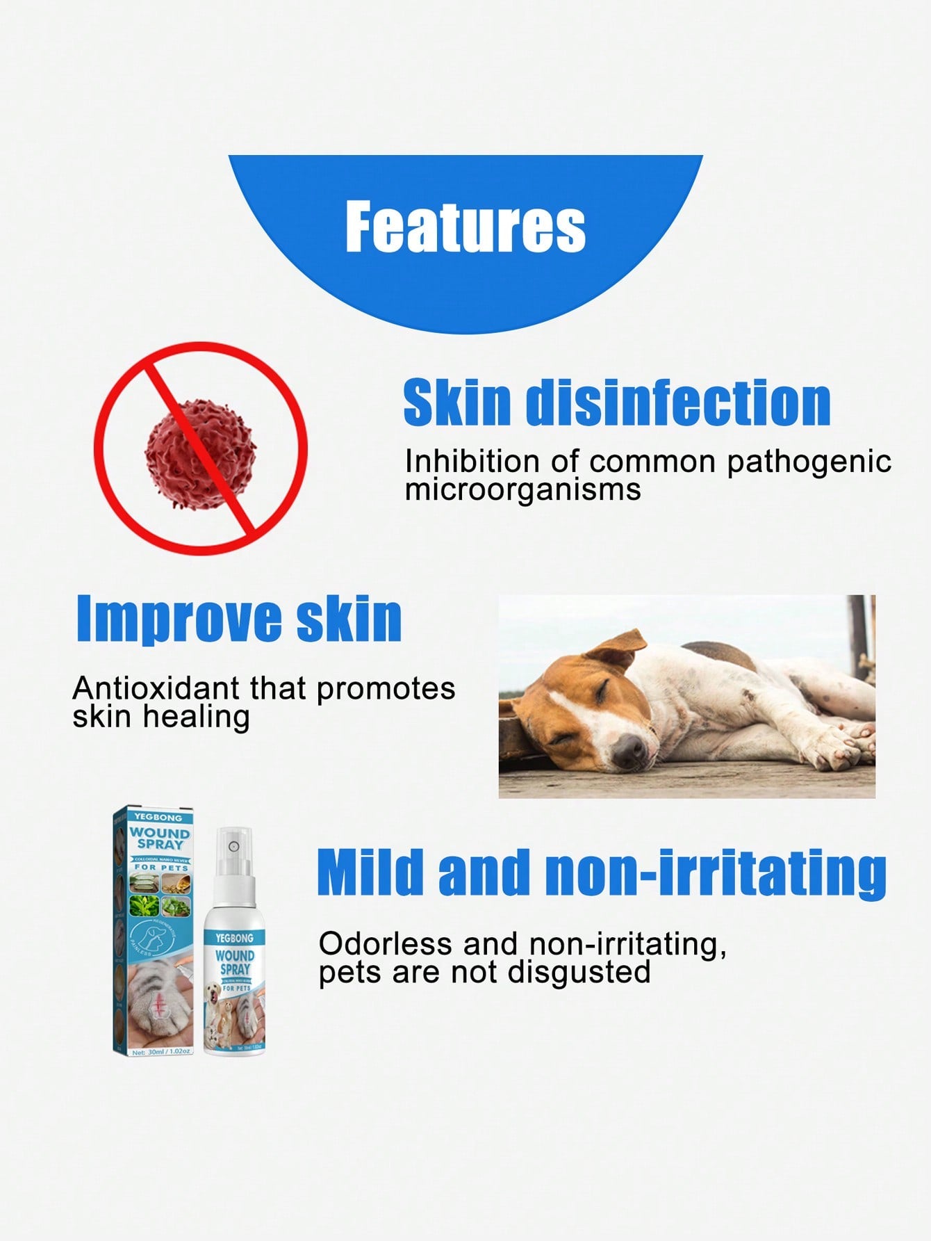 1pc Pet Wound Spray For Dog And Cat For Healthy