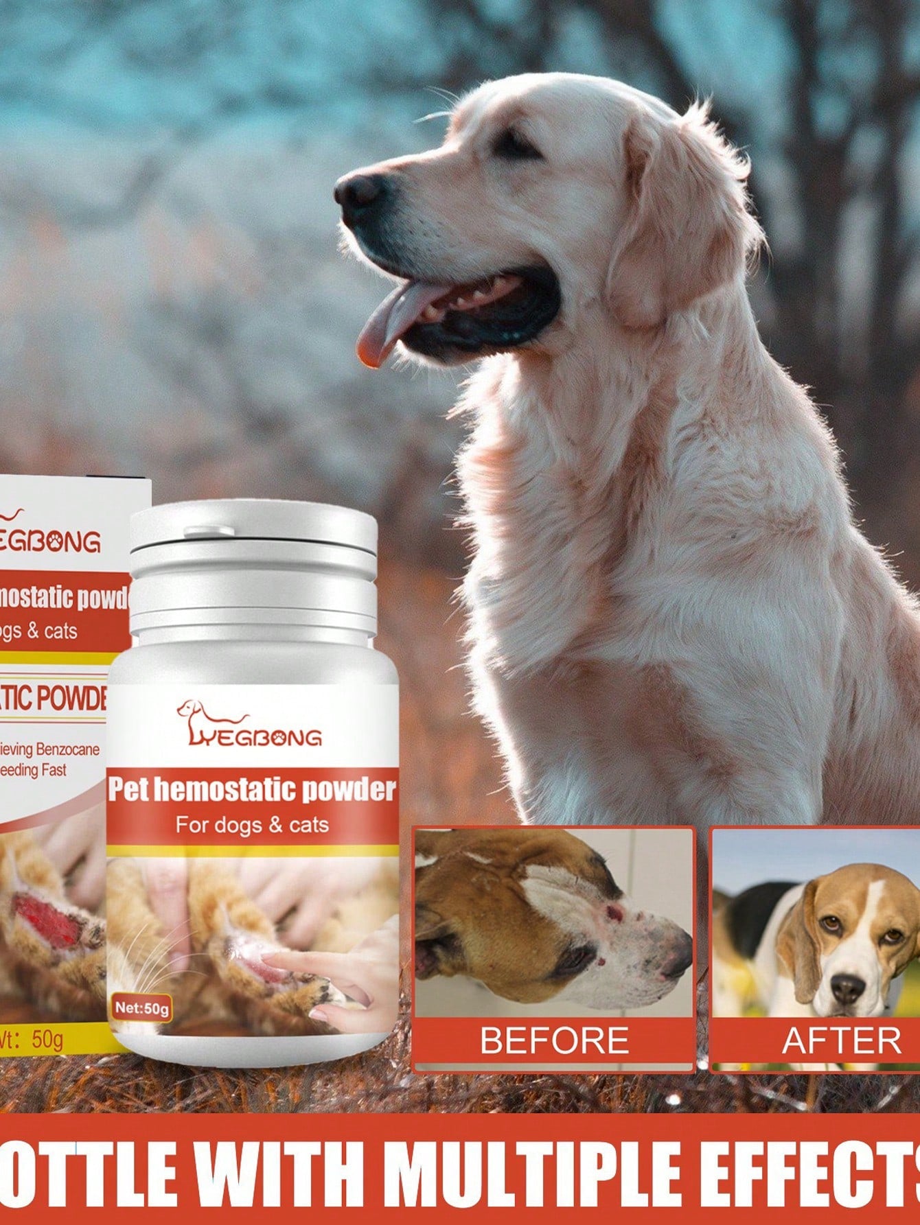 1pc Pet Hemostatic Powder For Dog Cat