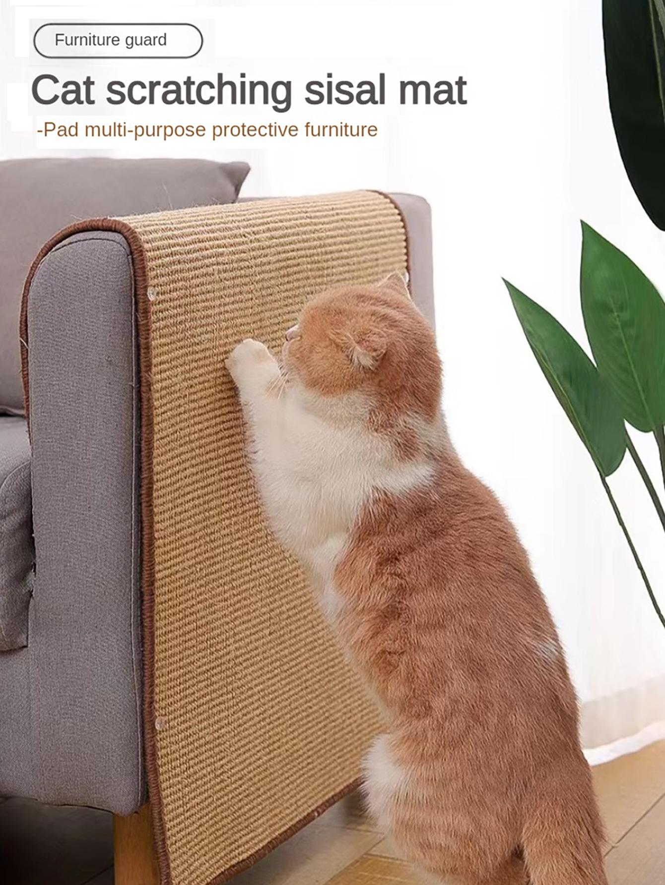 1pc Cat Scratcher Sisal Mat Board Cat Scratch for Sharpen Nails Scraper Cats Tree Cat scratching post Sofa Mats Furniture Protector Random Colors