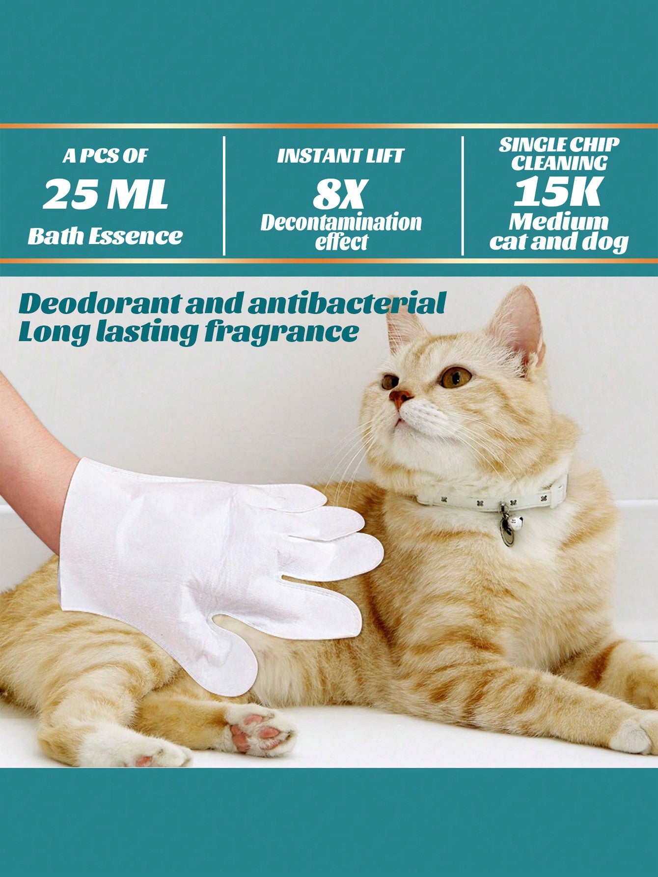 1pc Pet Grooming Glove Used For Dry Cleaning Deodorizing And Cleaning Of Dogs And Cats