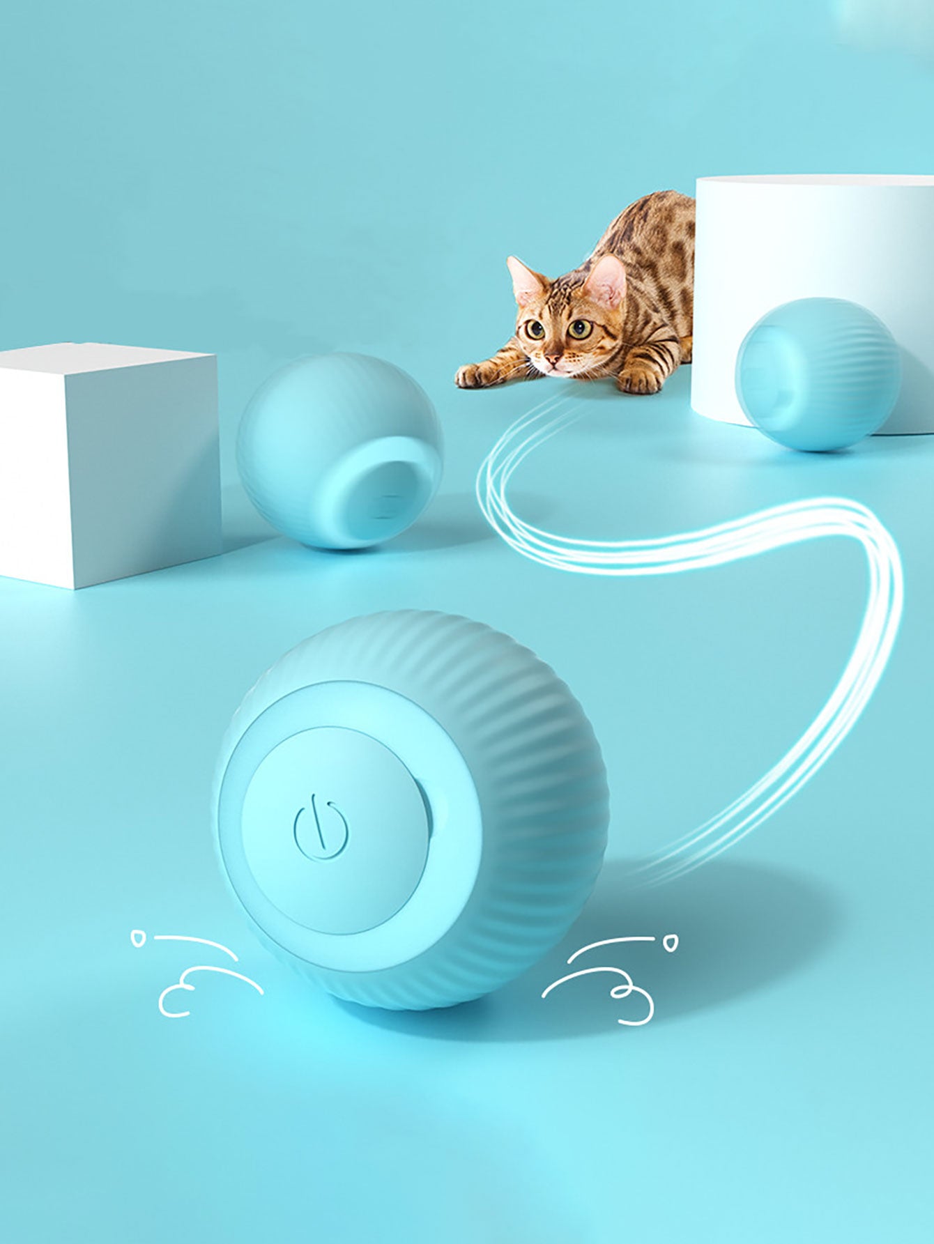 1pc Smart Cat Toys Automatic Rolling Ball Electric Cat Toys Interactive For Cats Training Self moving Kitten Toys Pet Accessories